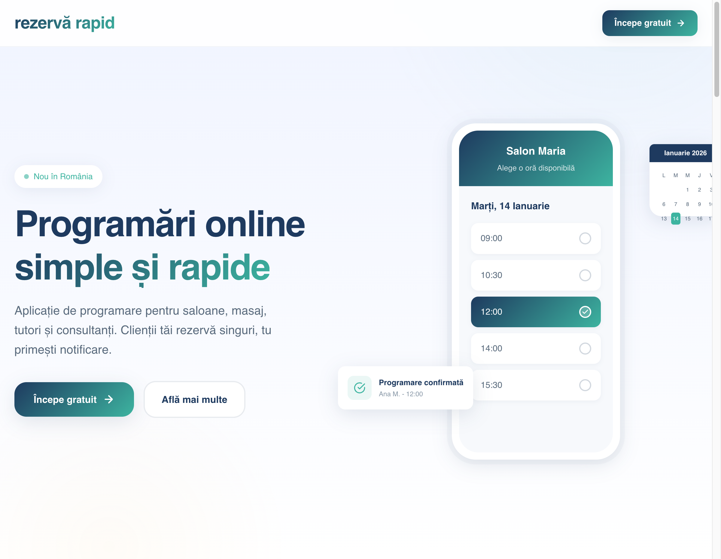 Rezervă Rapid - Interfața de programare online